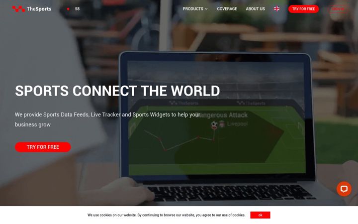 Screenshot of thesports.com