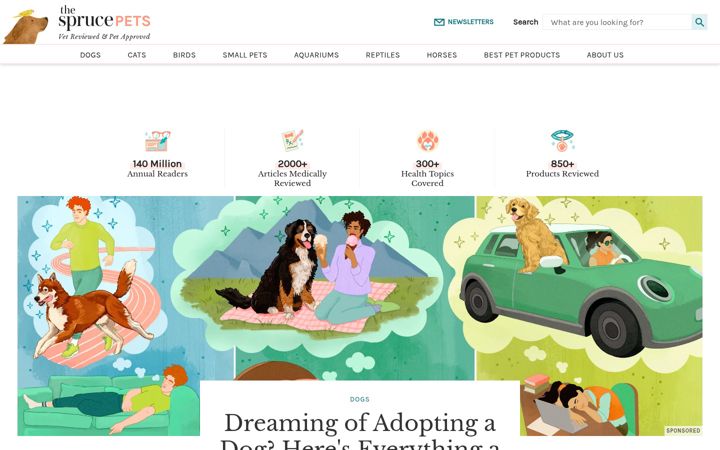 Skjermbilde av thesprucepets.com