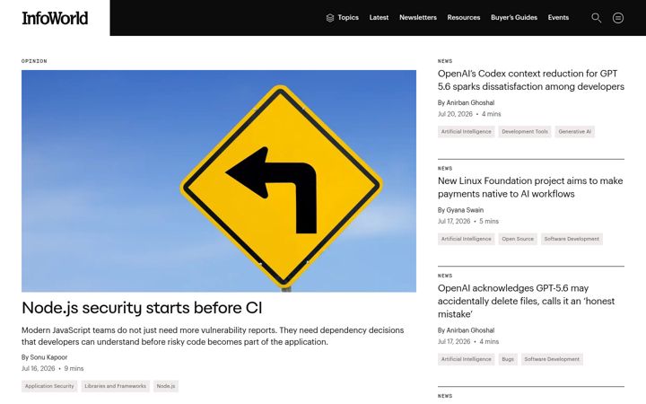 Screenshot of thestandard.com