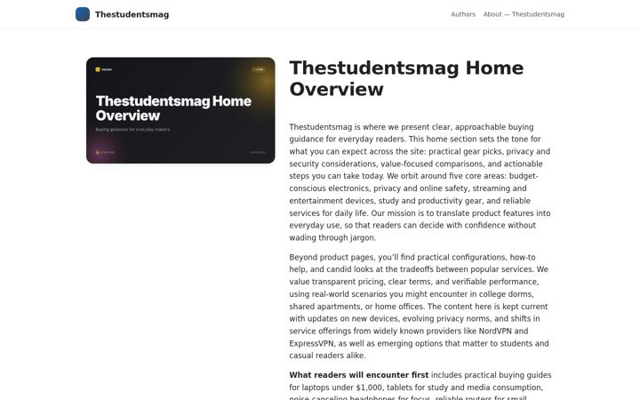 Screenshot of thestudentsmag.com
