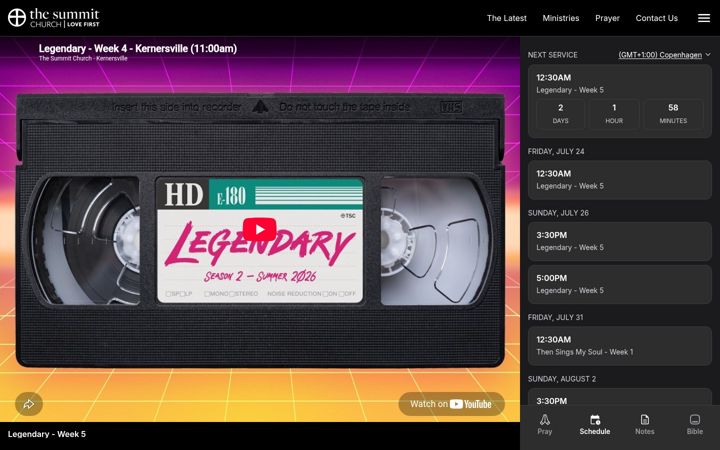 Screenshot of thesummitchurch.live