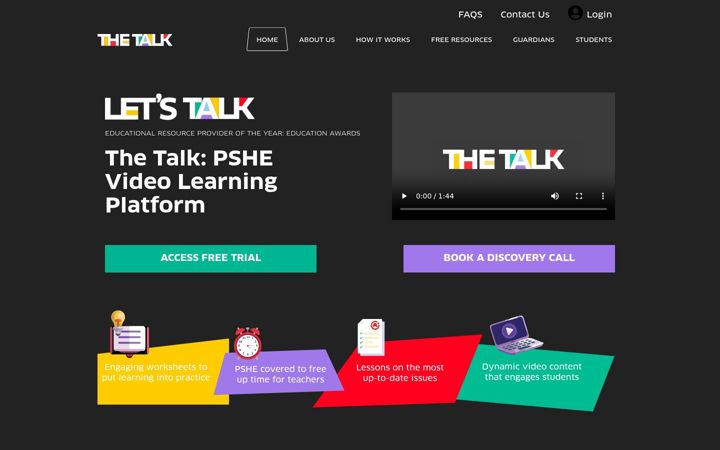 Skärmbild av thetalk.org.uk