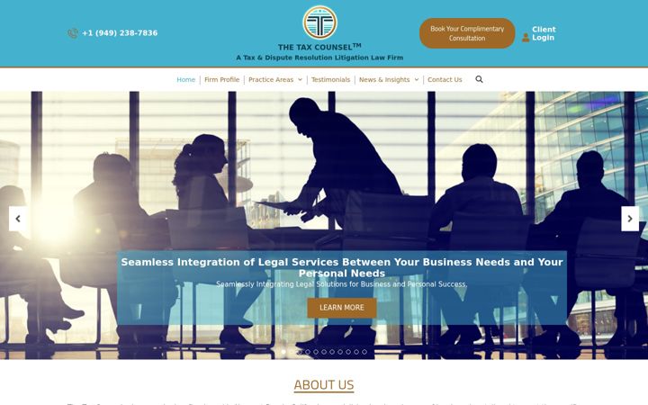 Screenshot of thetaxcounsel.com