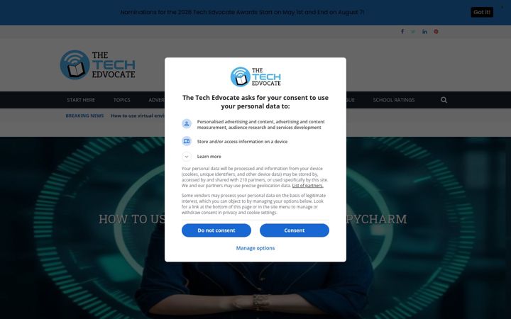 Screenshot of thetechedvocate.org