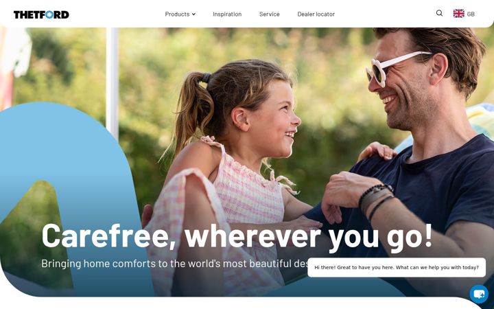 Screenshot of thetford.com