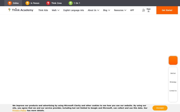 Screenshot of thethinkacademy.com