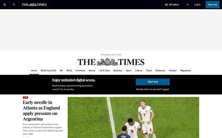 Képernyőkép: thetimes.com