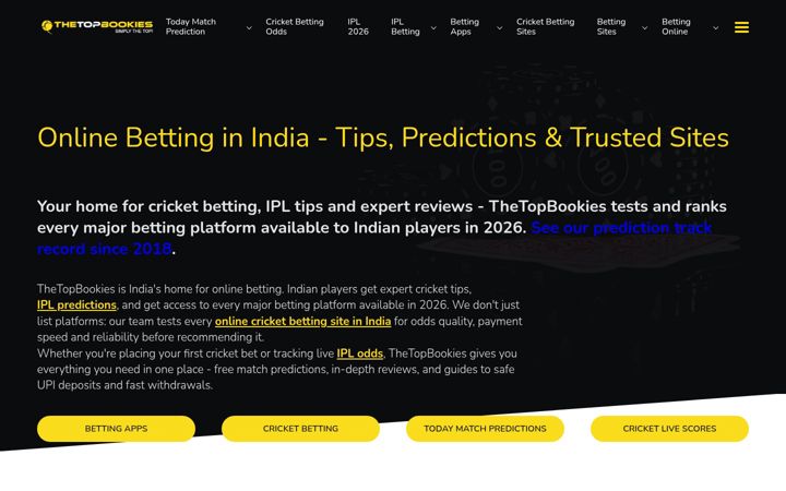 Screenshot of thetopbookies.com