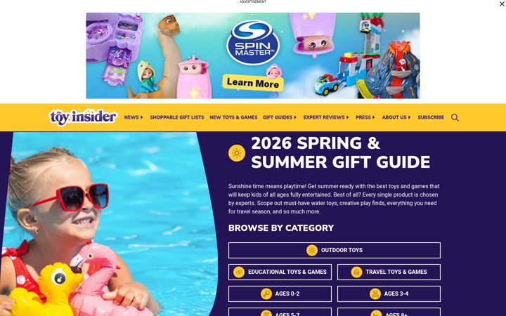 Screenshot of thetoyinsider.com