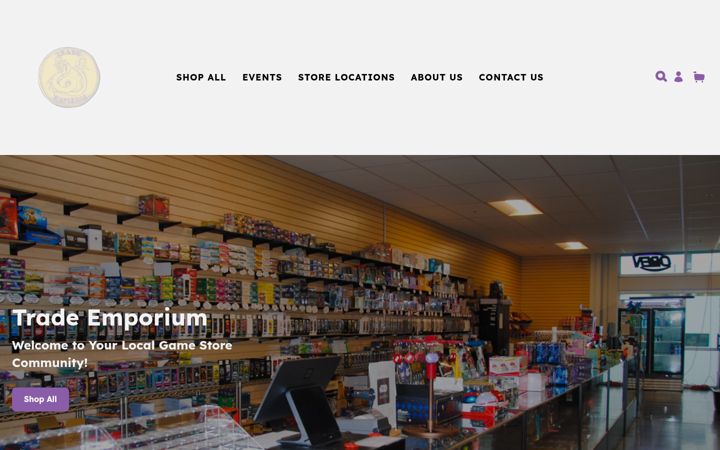 Screenshot van thetradeemporium.com