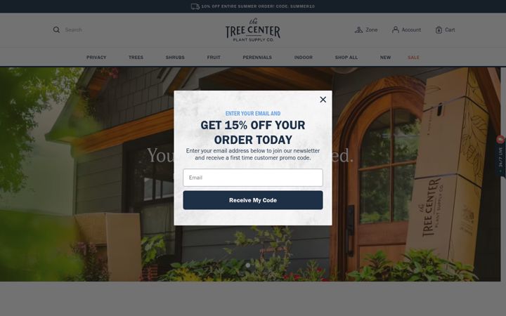 Screenshot of thetreecenter.com