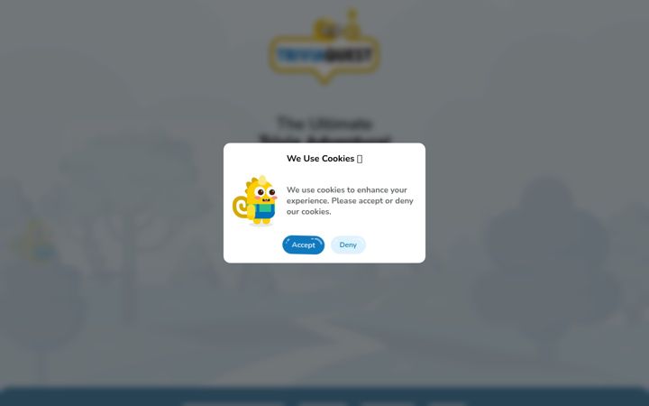 Skærmbillede af thetriviaquest.com