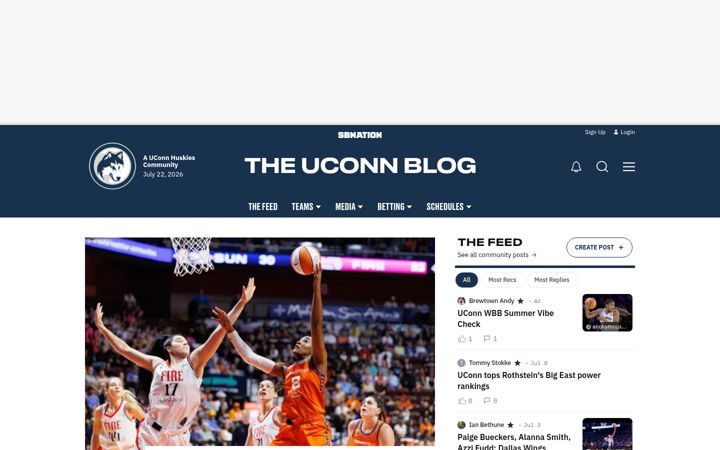 Screenshot of theuconnblog.com