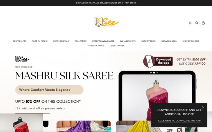 Screenshot of theuseeshop.com