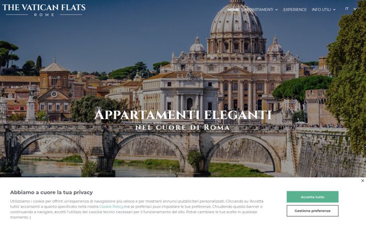 Ekraanipilt saidist thevaticanflats.com