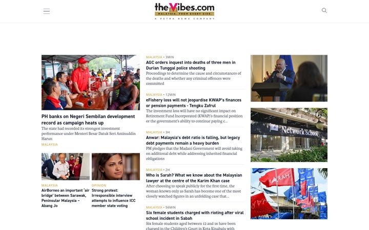 Screenshot of thevibes.com
