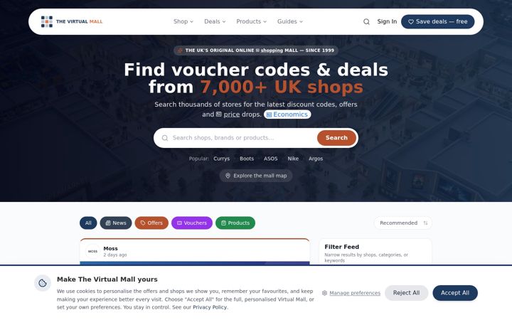 Screenshot of thevirtualmall.co.uk