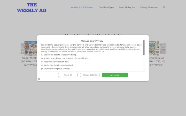 Screenshot of theweeklyad.com