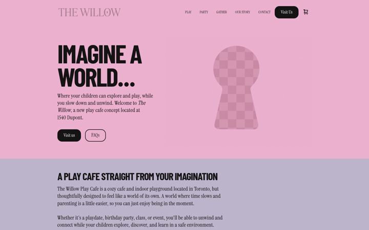 Screenshot of thewillowplaycafe.ca