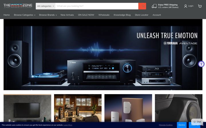 Screenshot of thewireszone.com