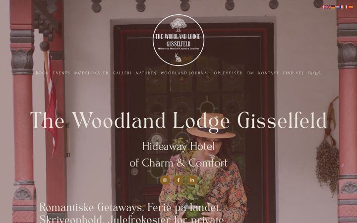 Skærmbillede af thewoodlandlodge.dk