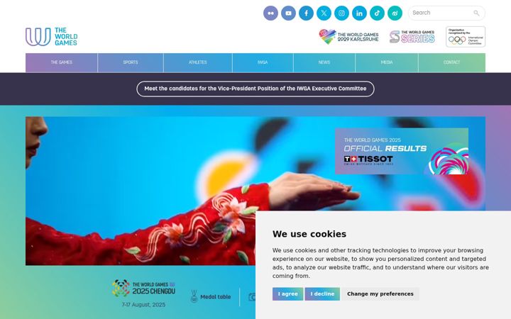 Screenshot of theworldgames.org
