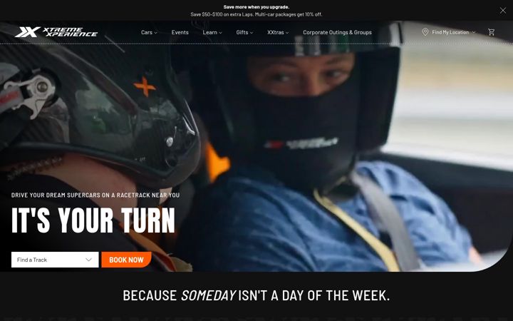 Screenshot ta' thextremexperience.com