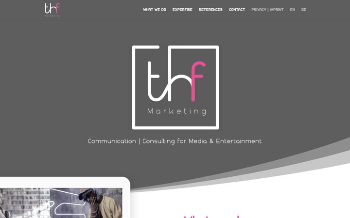 Screenshot von thfmarketing.com