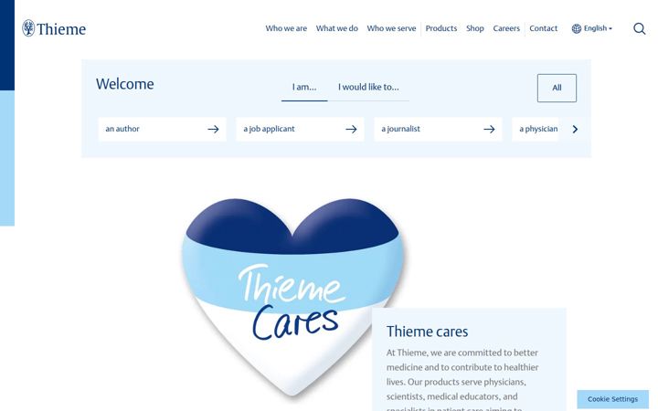 Screenshot of thieme.com
