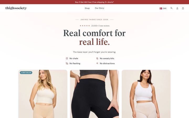 Screenshot of thighsociety.com