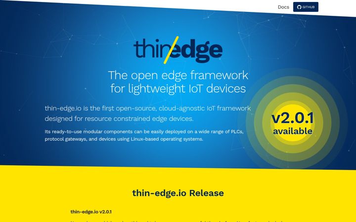 Skærmbillede af thin-edge.io