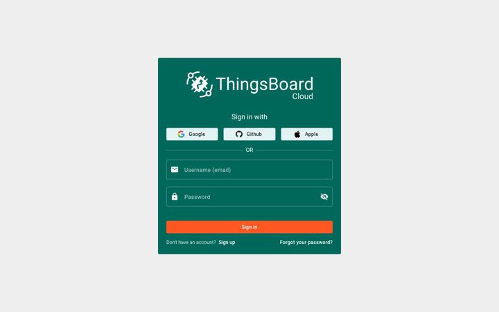 Screenshot of thingsboard.cloud