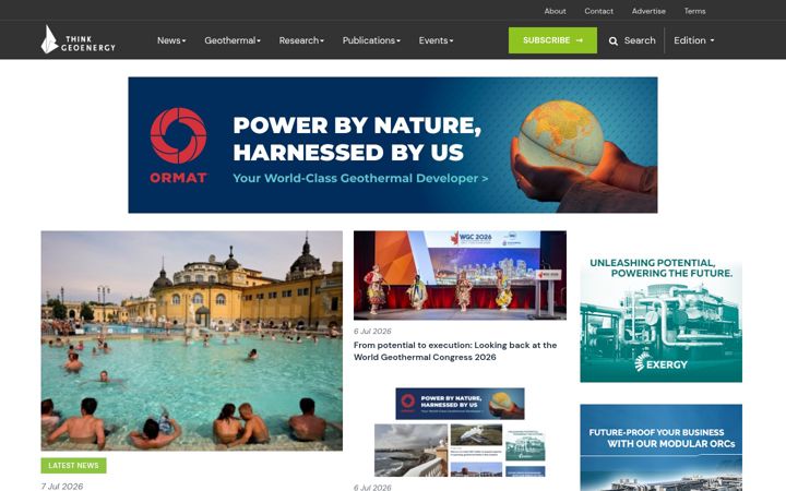 Screenshot of thinkgeoenergy.com