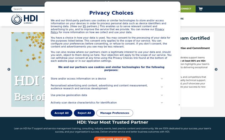 Screenshot of thinkhdi.com