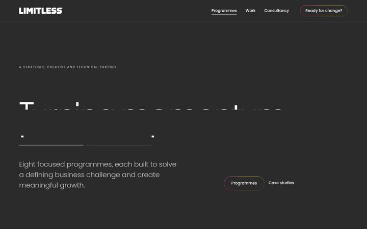 Screenshot of thinklimitless.co.uk