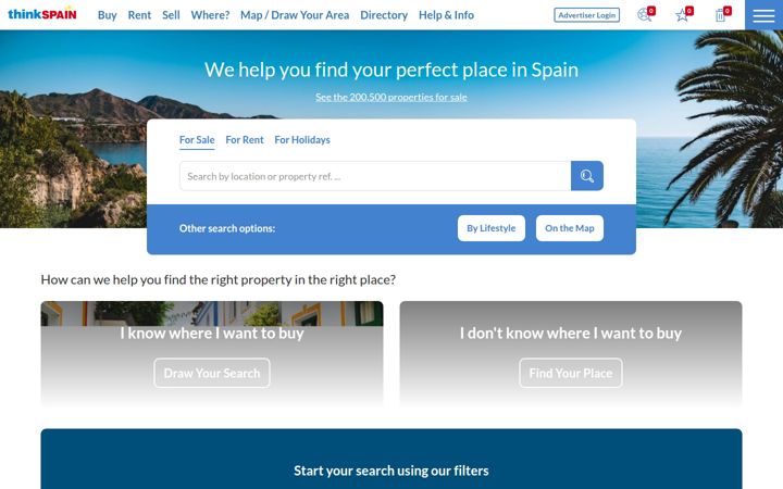 Zrzut ekranu thinkspain.com
