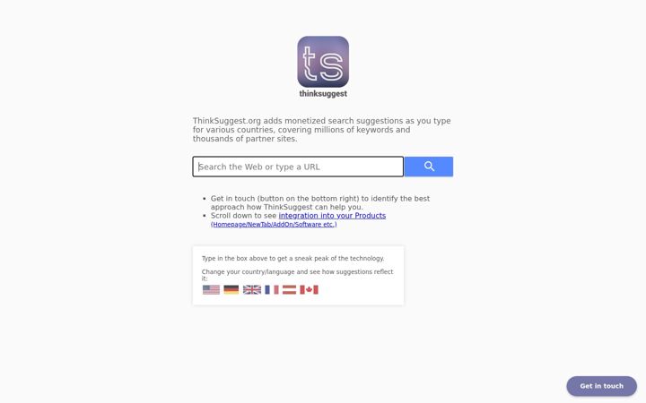 Screenshot of thinksuggest.org