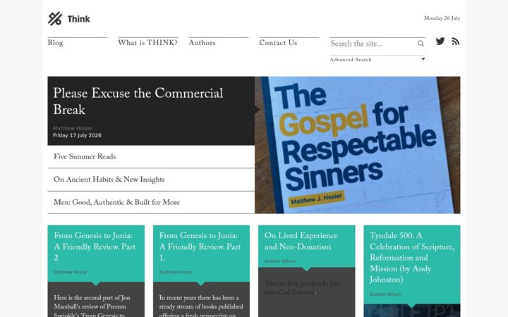Screenshot of thinktheology.co.uk
