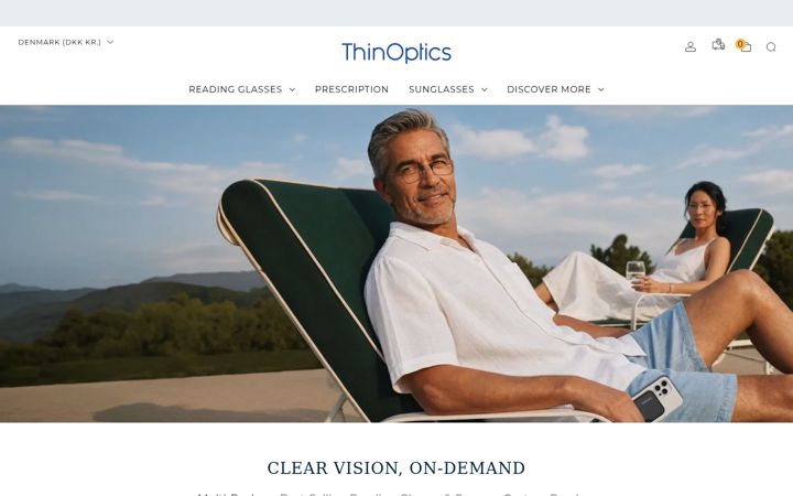 Screenshot of thinoptics.com