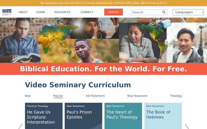 Screenshot of thirdmill.org