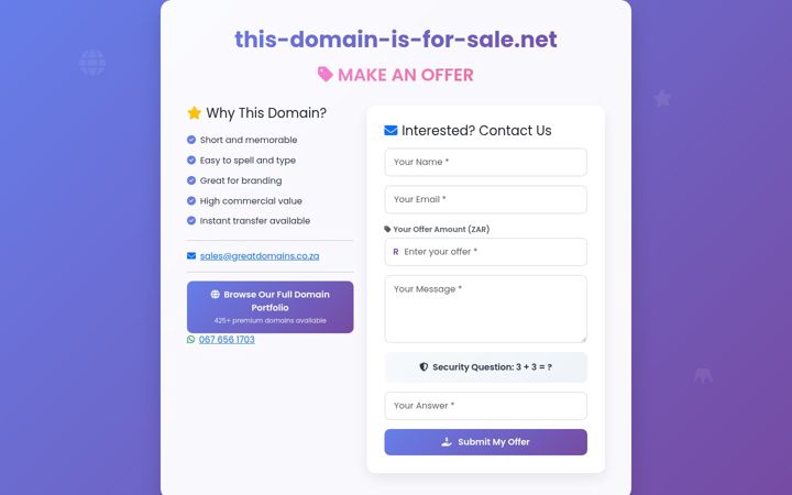 Screenshot of this-domain-is-for-sale.net