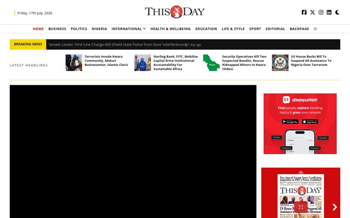 Skärmbild av thisdaylive.com