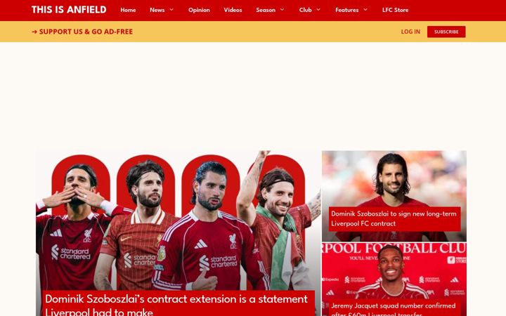 Screenshot di thisisanfield.com
