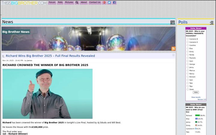 Screenshot of thisisbigbrother.com