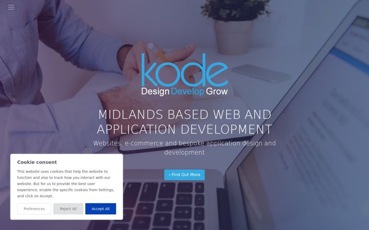 Screenshot of thisiskode.com