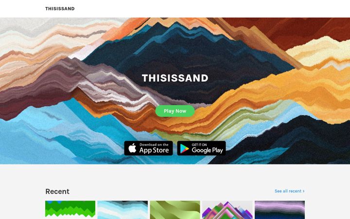 Screenshot of thisissand.com