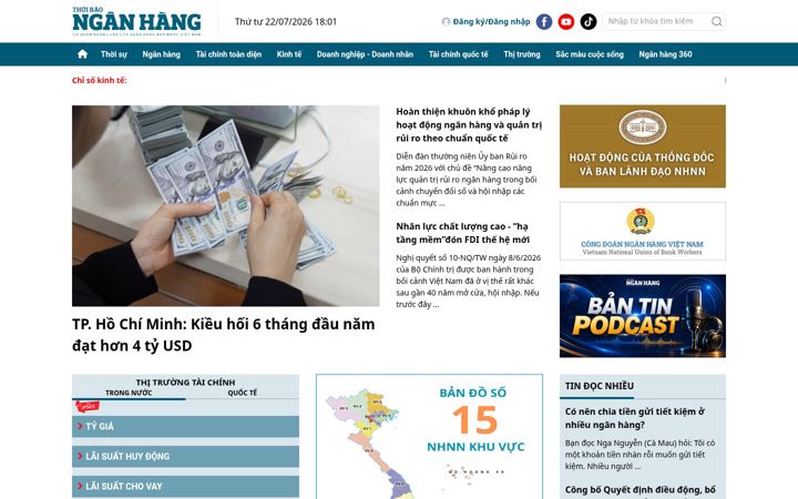 Screenshot di thoibaonganhang.vn