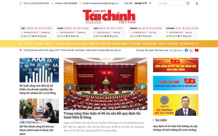 Snímek obrazovky thoibaotaichinhvietnam.vn