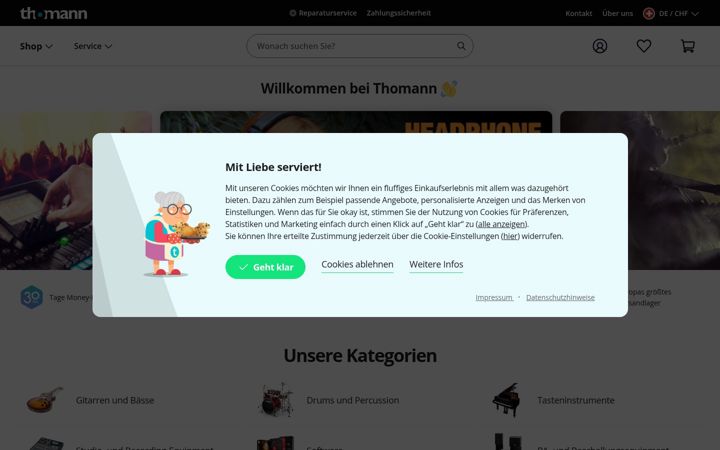 Screenshot of thomannmusic.ch