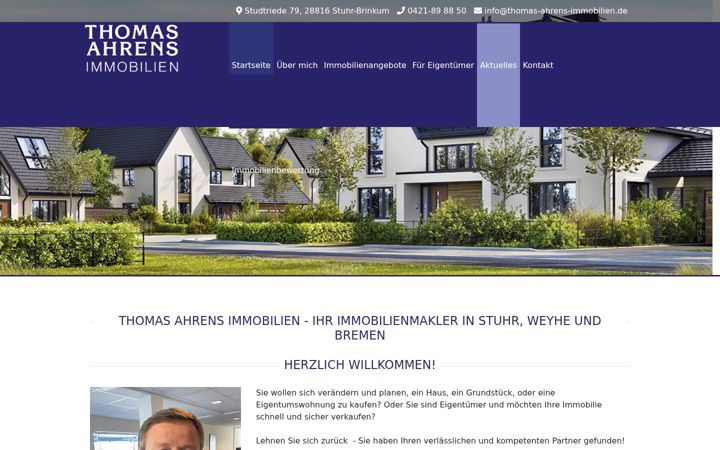 Screenshot of thomas-ahrens-immobilien.de